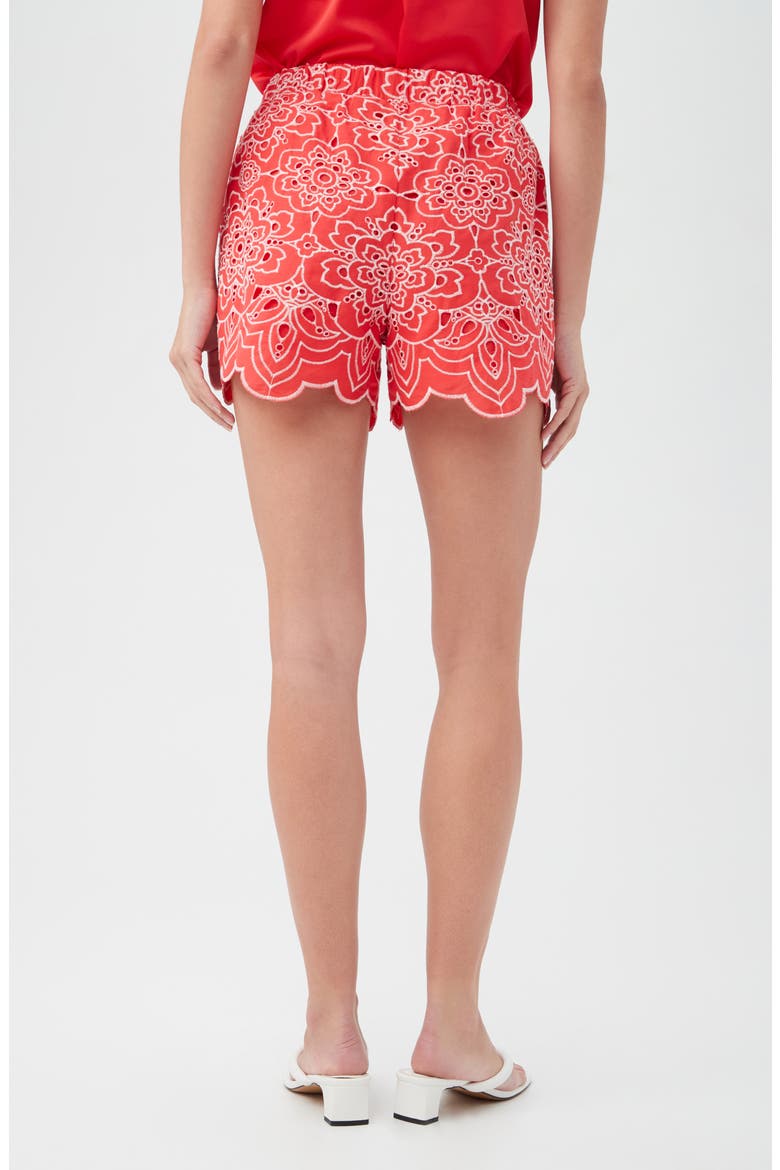 Elani High Waist Shorts, Alternate, color, CAPRI CORAL/ WHITEWASH