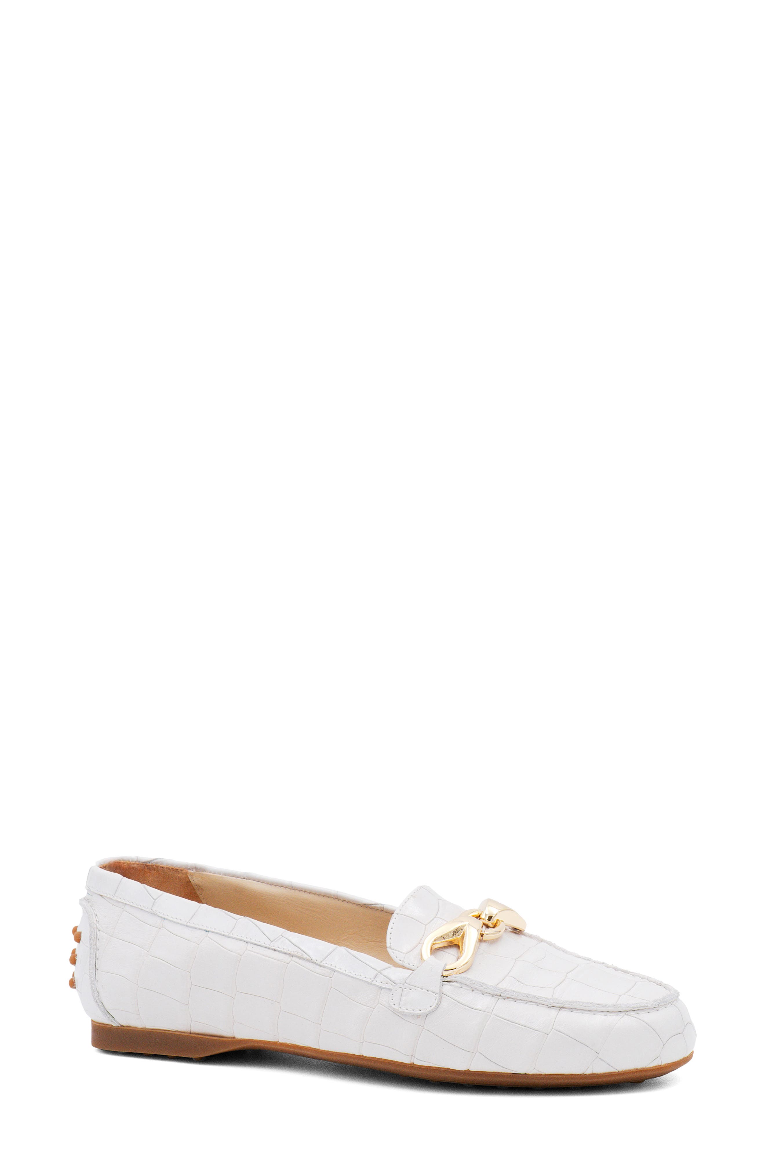 Amalfi by Rangoni Decano Croc Embossed Loafer, Main, color, Gesso Cocco Bengali