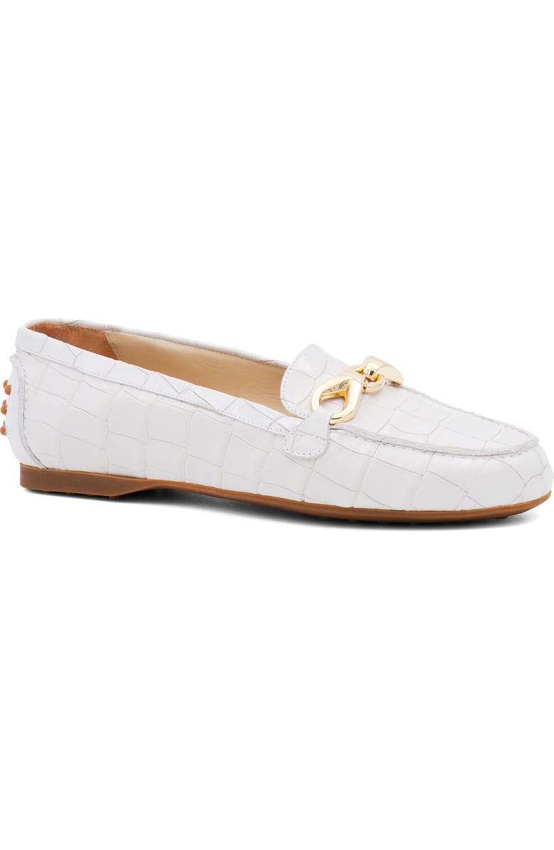 Amalfi by Rangoni Decano Croc Embossed Loafer, Main, color, Gesso Cocco Bengali