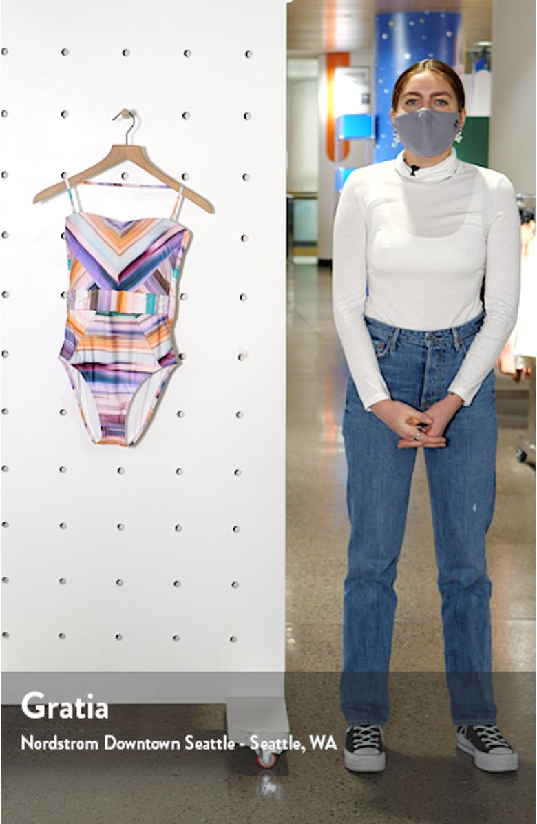 Ocean Tides Bandeau One-Piece Swimsuit, sales video thumbnail