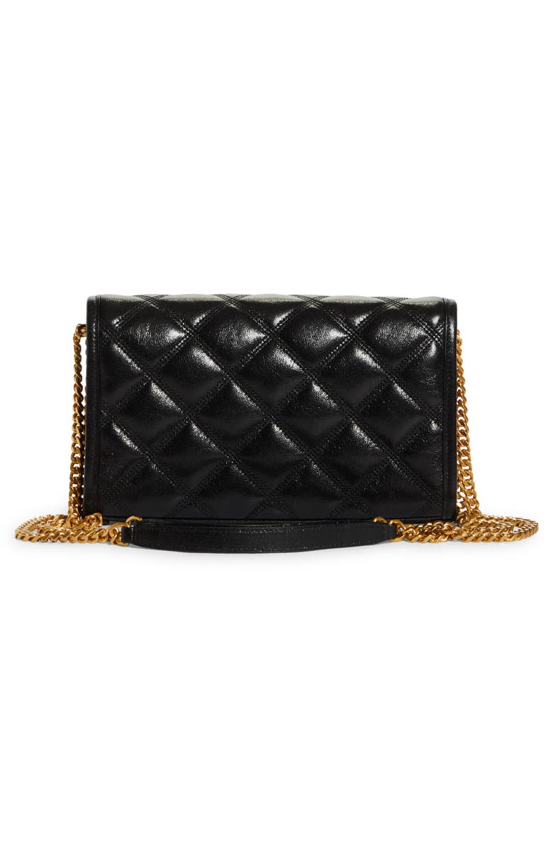 Saint Laurent Becky Diamond Quilted Leather Wallet on a Chain, Alternate, color, 