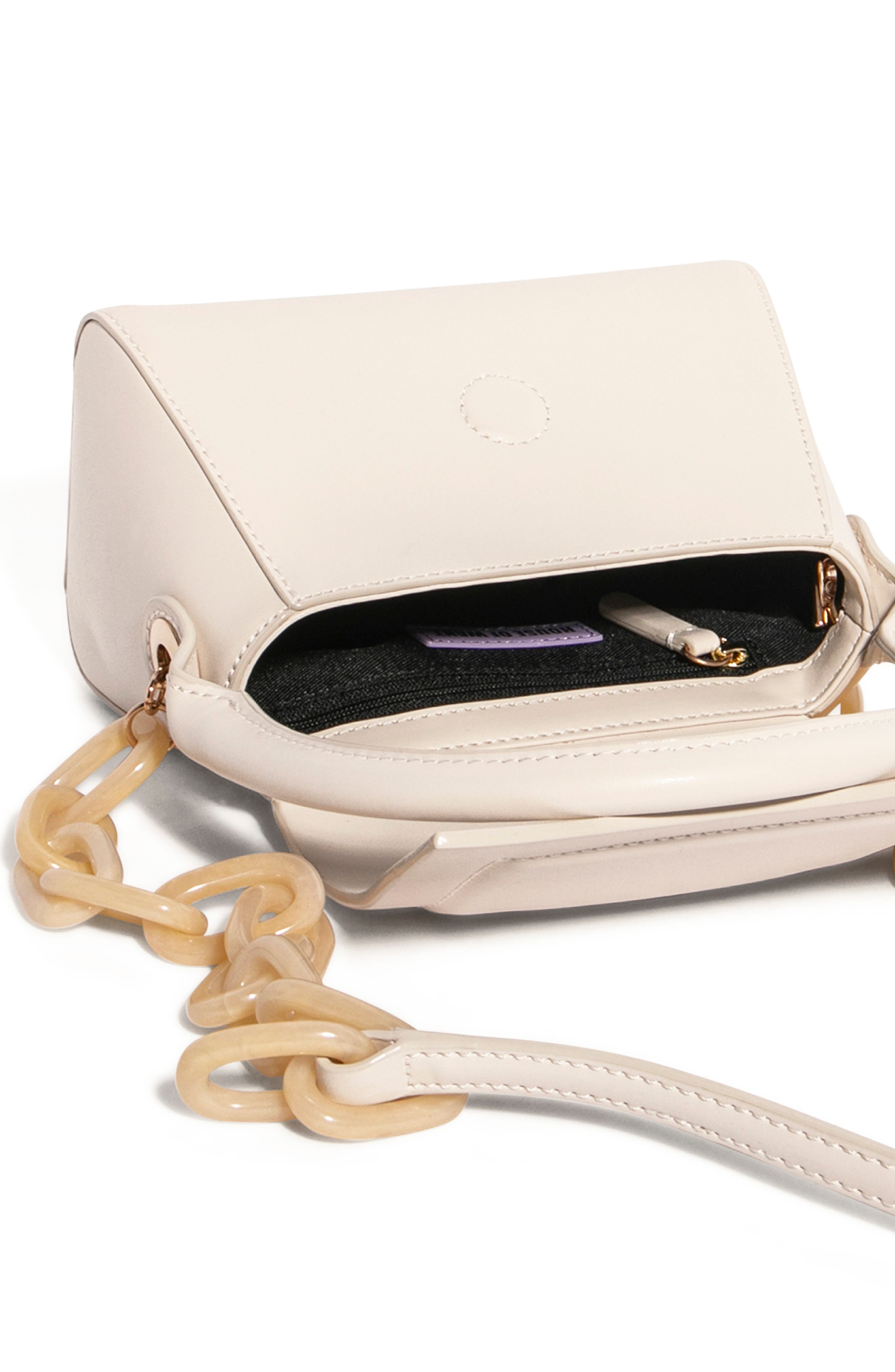 We Are Chic Vegan Leather Top Handle Crossbody, Alternate, color, ECRU