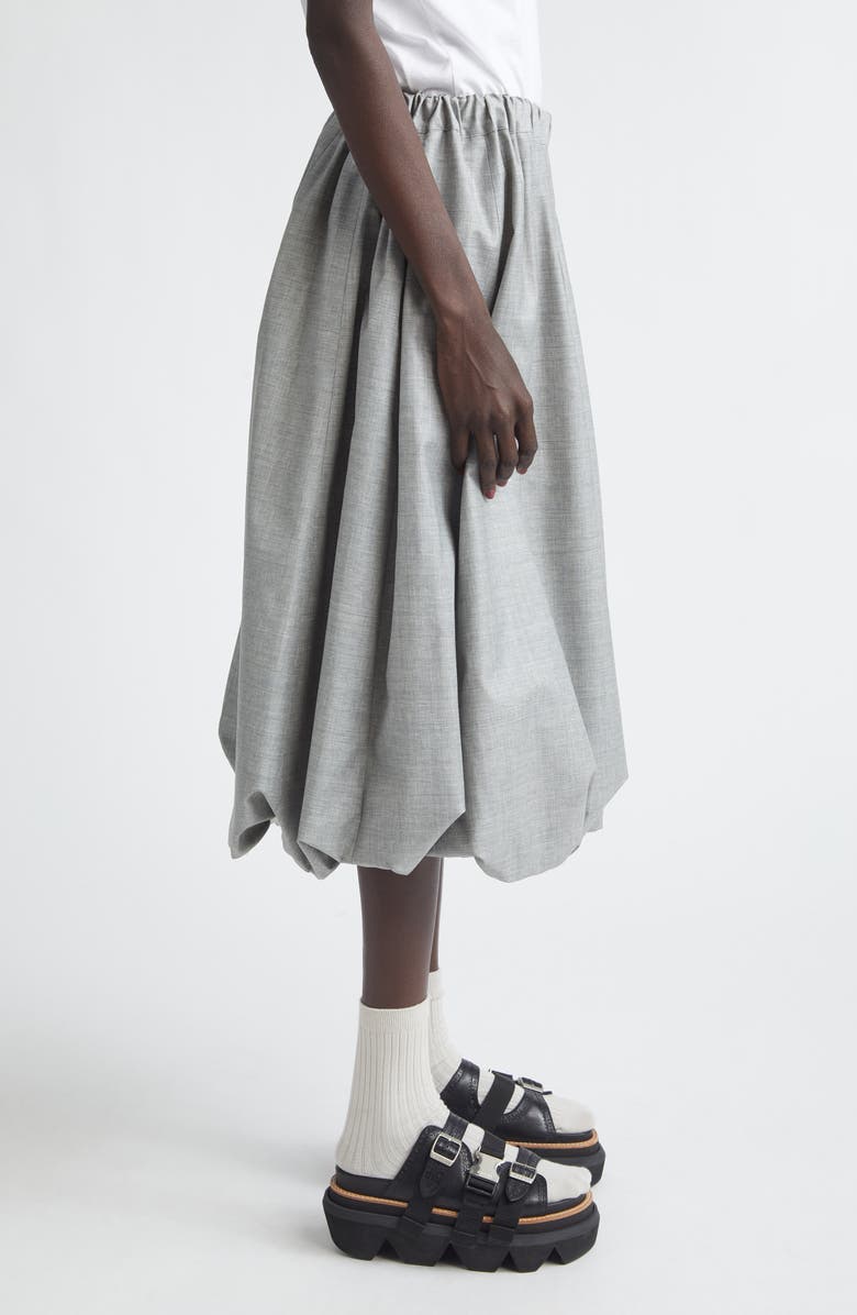 Tao Comme des Garçons Yarn Dyed Crop Tropical Wool Balloon Pants, Alternate, color, Top Gray