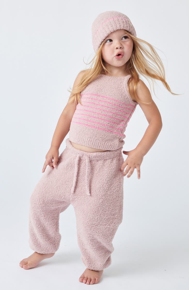 7 A.M. Enfant Stripe Chenille Recycled Polyester Tank Top & Cardigan Set, Alternate, color, 