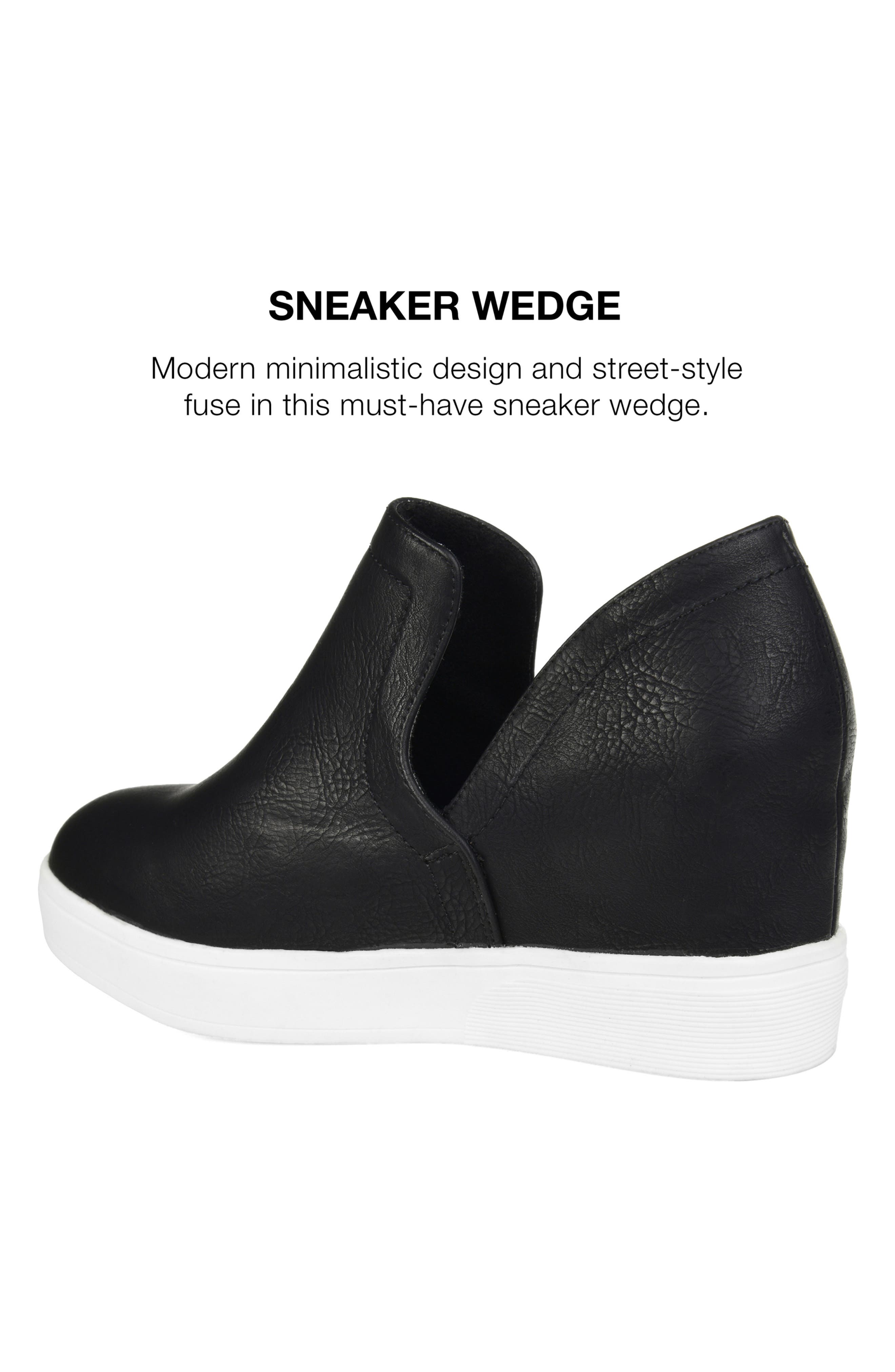 Journee Collection JOURNEE Cardi Wedge Sneaker, Alternate, color, 