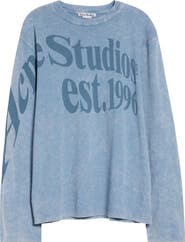 Acne Studios Edden Projection Logo Organic Cotton & Hemp T-Shirt