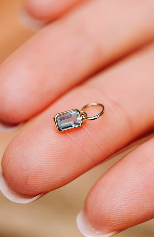 Local Eclectic Baguette Cut Birthstone Charm In Orange