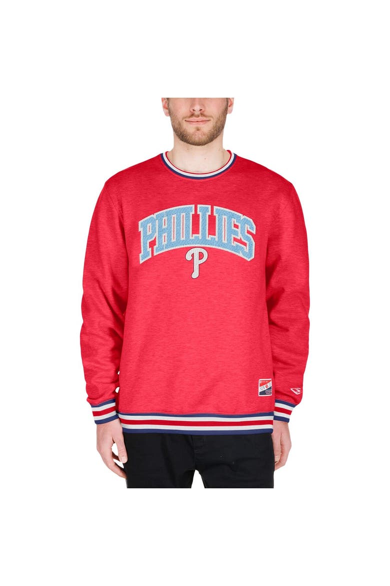 Men's New Era Red Philadelphia Phillies Father's Day Pullover Sweatshirt, Alternate, color, Red