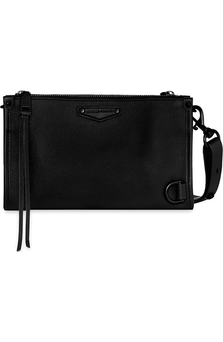 Rebecca Minkoff Small Mab Leather Crossbody Bag, Main, color, Black