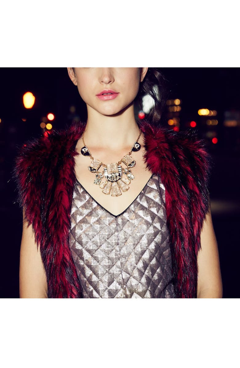 WAYF Faux Fur Long Vest, Alternate, color, 