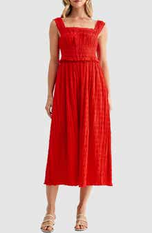 Square Neck Midi Dress