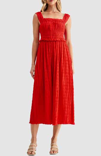 Square Neck Midi Dress