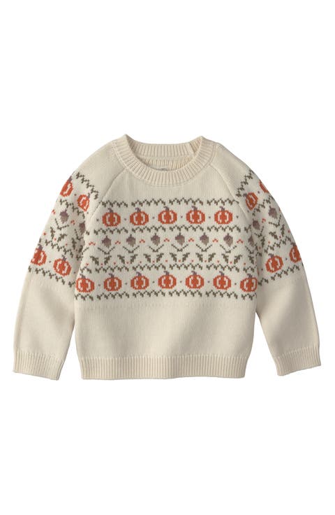 Kids' Pumpkin Organic Cotton Sweater