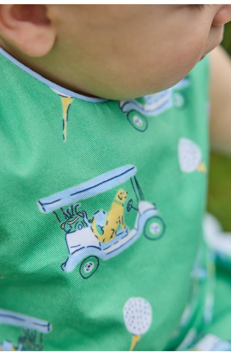 Little English Printed Round Neck Bubble, Alternate, color, Paws On Par