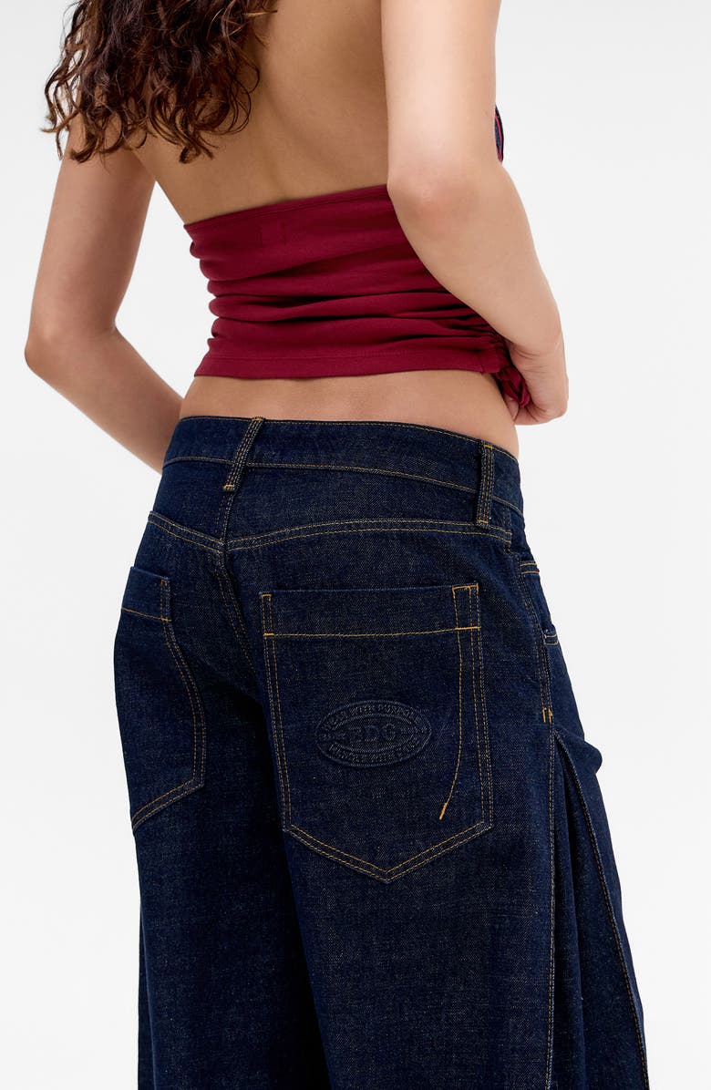 BDG Urban Outfitters Jaya Side Pleat Wide Leg Jeans, Alternate, color, Rinse