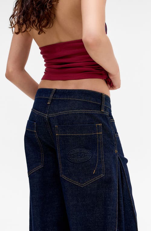 Bdg Urban Outfitters Jaya Side Pleat Wide Leg Jeans In Blue