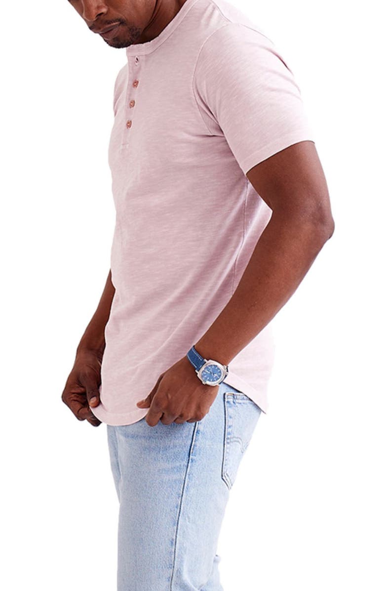 Goodlife Sunfaded Slub Scallop Henley, Alternate, color, Pale Mauve