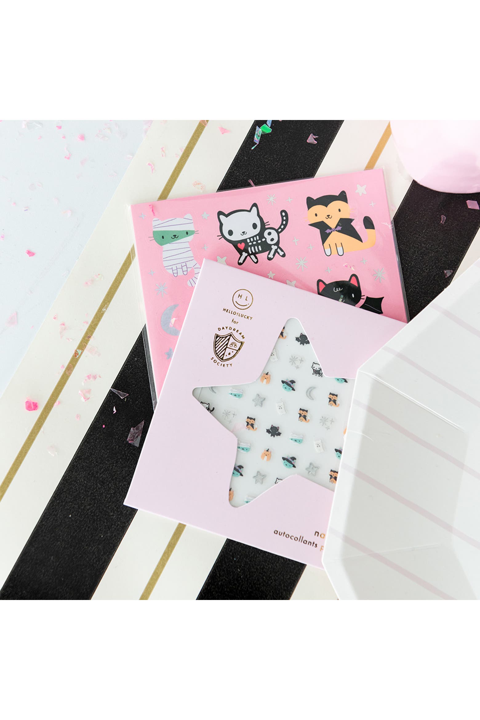 Theme Balance Daydream Society Cat Themed Halloween Nail Stickers | Nordstrom