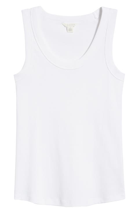 Scoop Neck Rib Cotton Tank