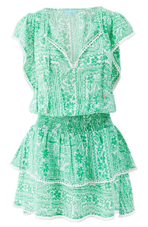 Melissa Odabash Keri Tiered Cover-up Minidress In Medina