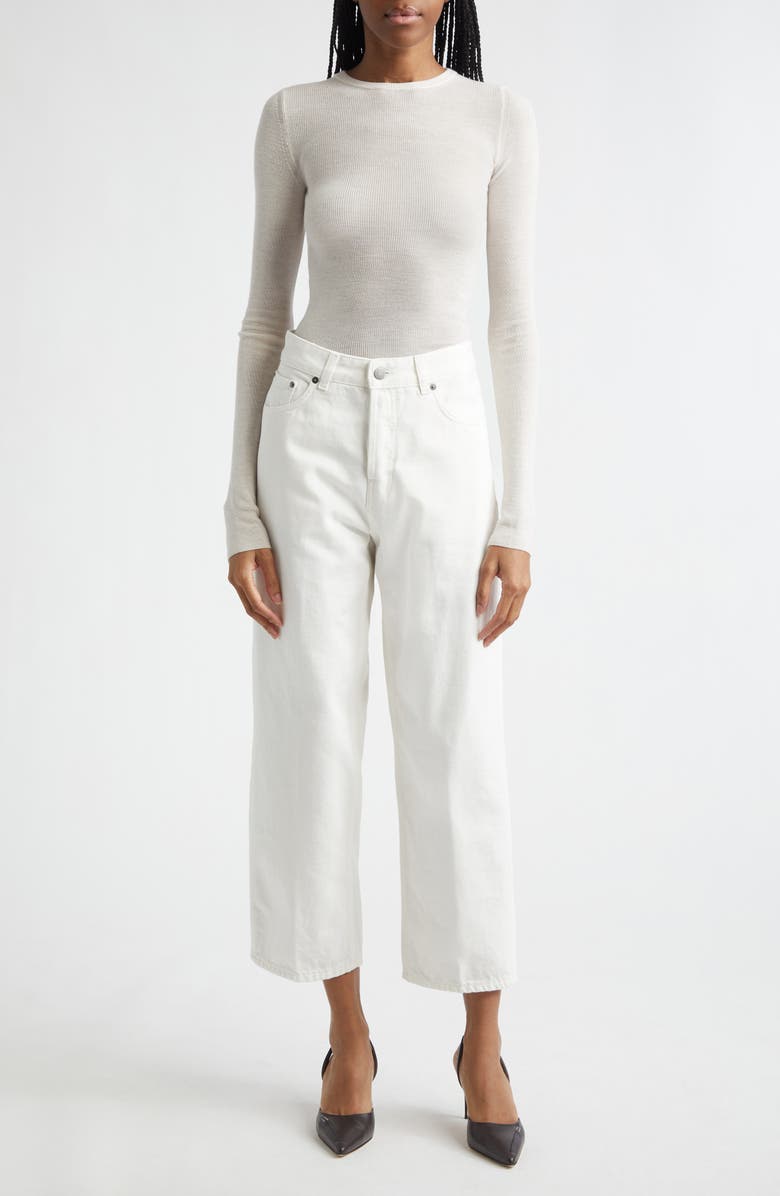 Haikure Betty Bull Straight Leg Jeans, Alternate, color, Off White