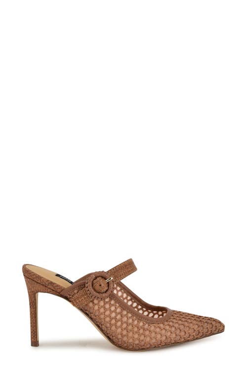 Shop Nine West Rondel Pointed Toe Pump In Dark Brown