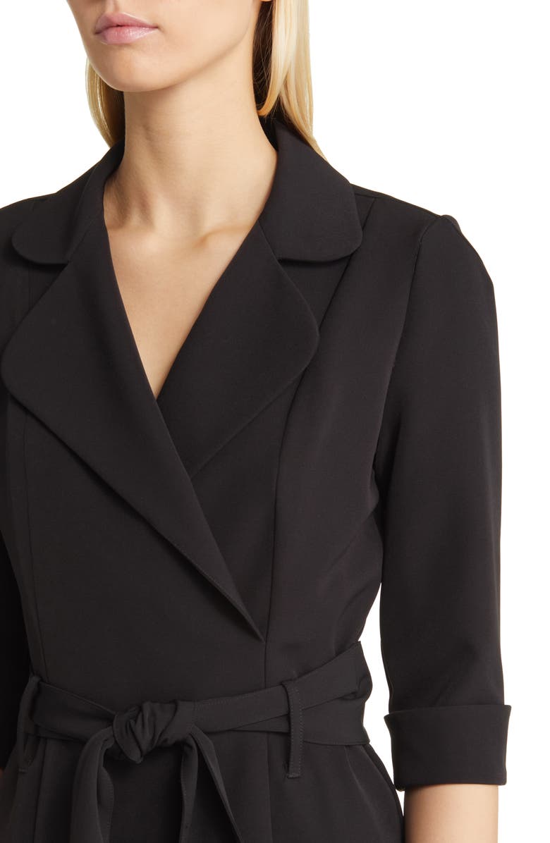 Black Halo Lucinda Faux Wrap Coat Dress, Alternate, color,