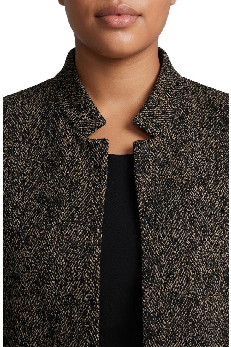 Stand Collar Topper, Alternate, color, BLACK/ CAMEL