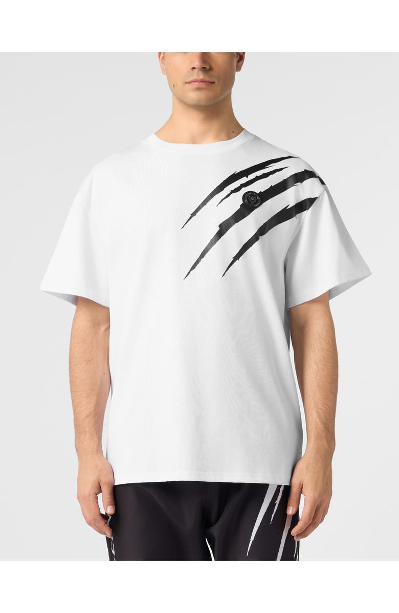 PLEIN SPORT Regular T-Shirt Scratch Men, Main, color, White