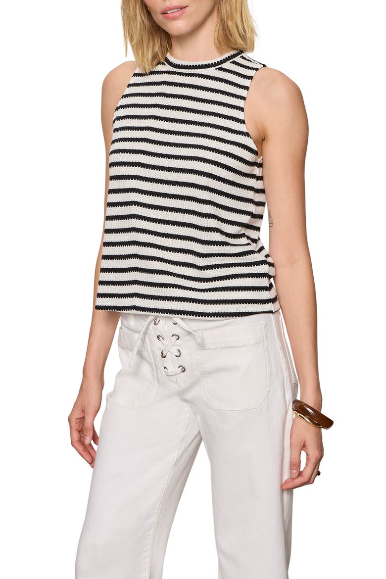 Campari Stripe Tank, Alternate, color, MACRAME WHITE