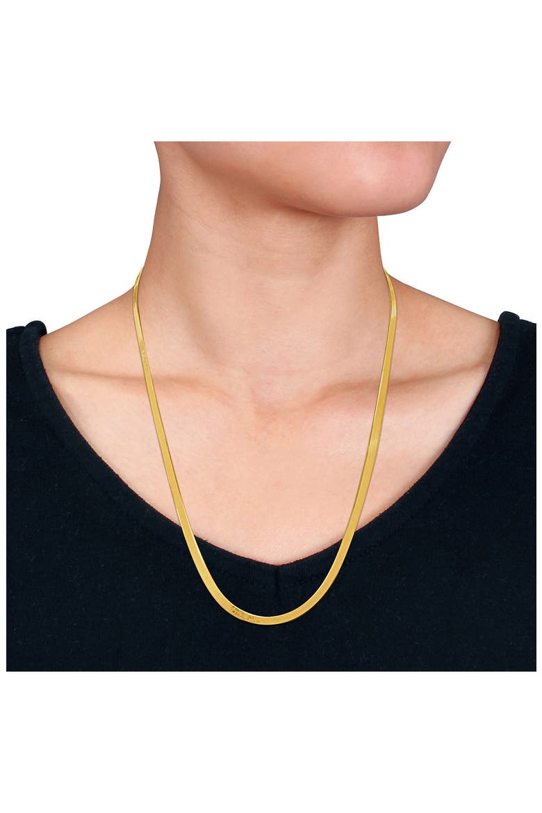 Herringbone Chain Necklace, Alternate, color, GOLD