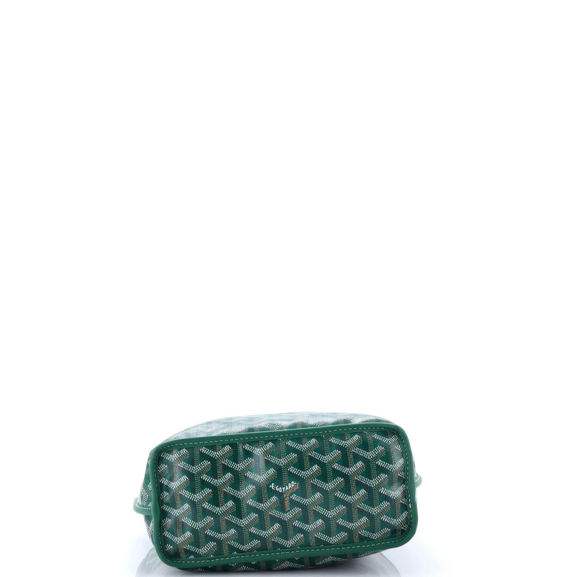 Pre-Owned Goyard Anjou Reversible Tote Coated Canvas Mini, Alternate, color, Green