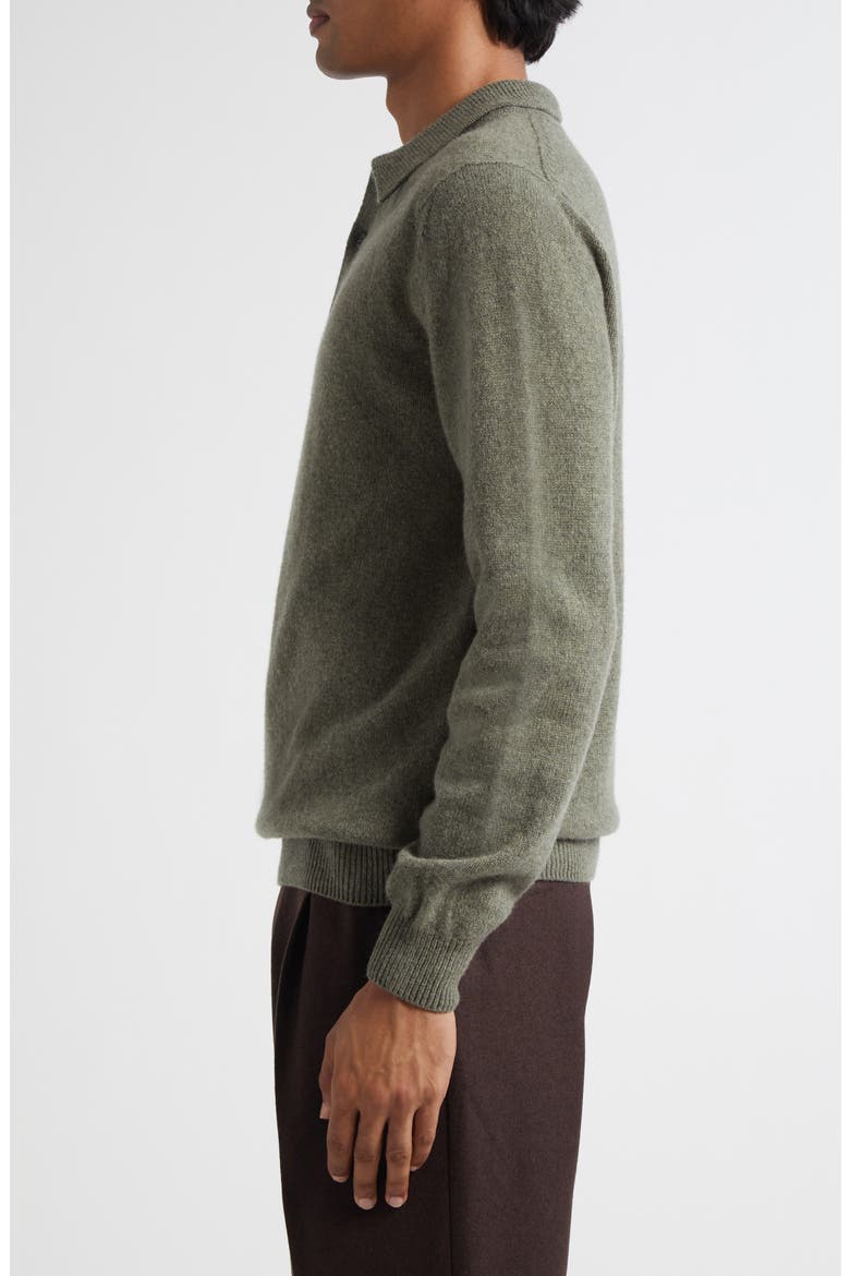 Lambswool Polo Sweater, Alternate, color, SEA MOSS