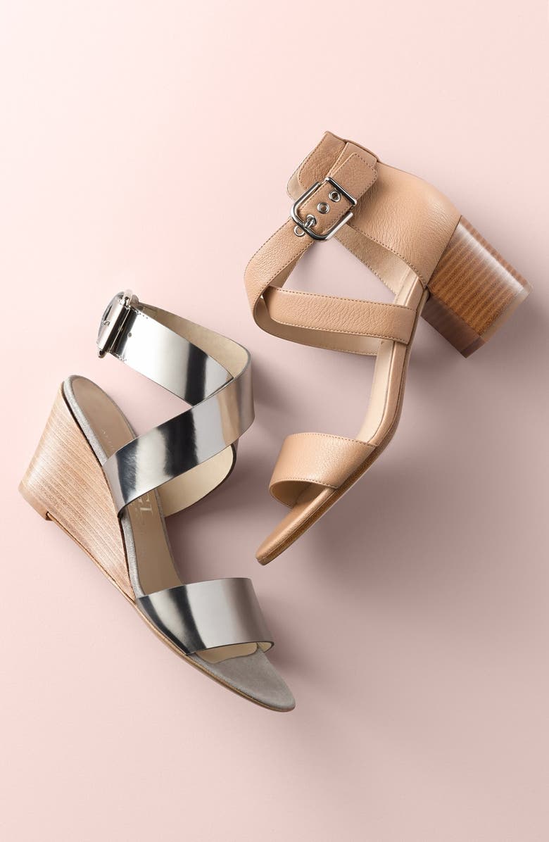 AGL Ankle Wrap Wedge Sandal, Alternate, color,