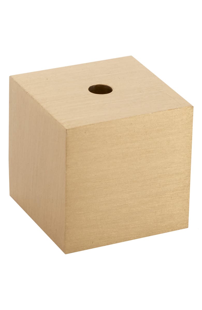 Yoke + Ayurveda Apothecary Square Brass Incense Holder, Main, color,