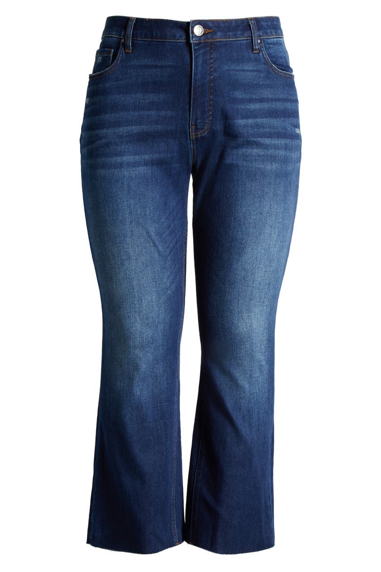 Kelsey Raw Hem High Waist Ankle Flare Jeans, Alternate, color, ROYAL