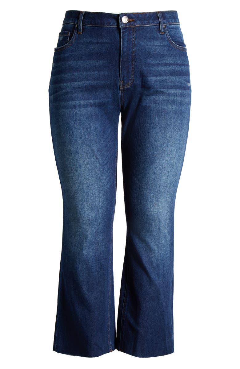 KUT from the Kloth Kelsey Raw Hem High Waist Ankle Flare Jeans, Alternate, color, Royal