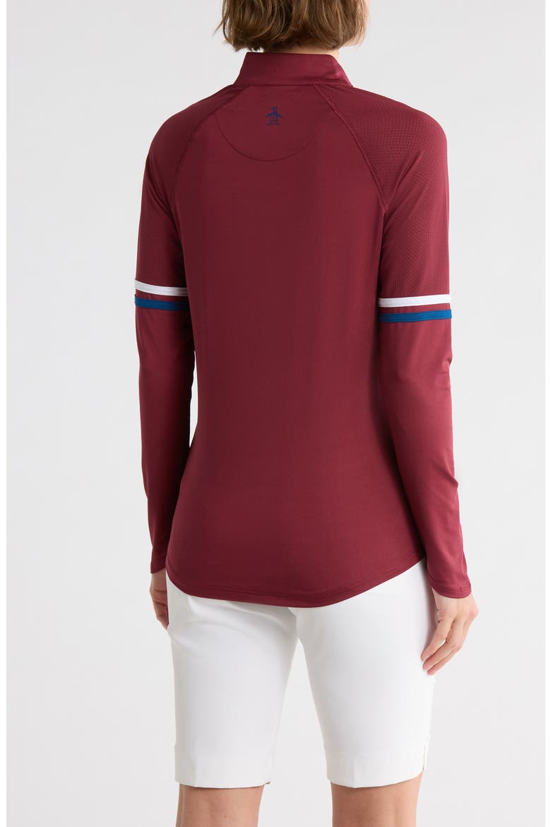 Quarter Zip Polo, Alternate, color, CORDOVAN