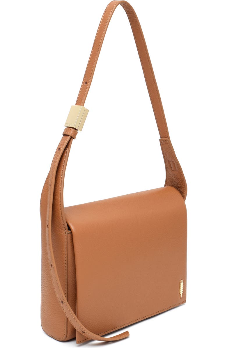 Thacker Jennie Flap Pebbled Leather Crossbody Bag, Alternate, color, Cognac