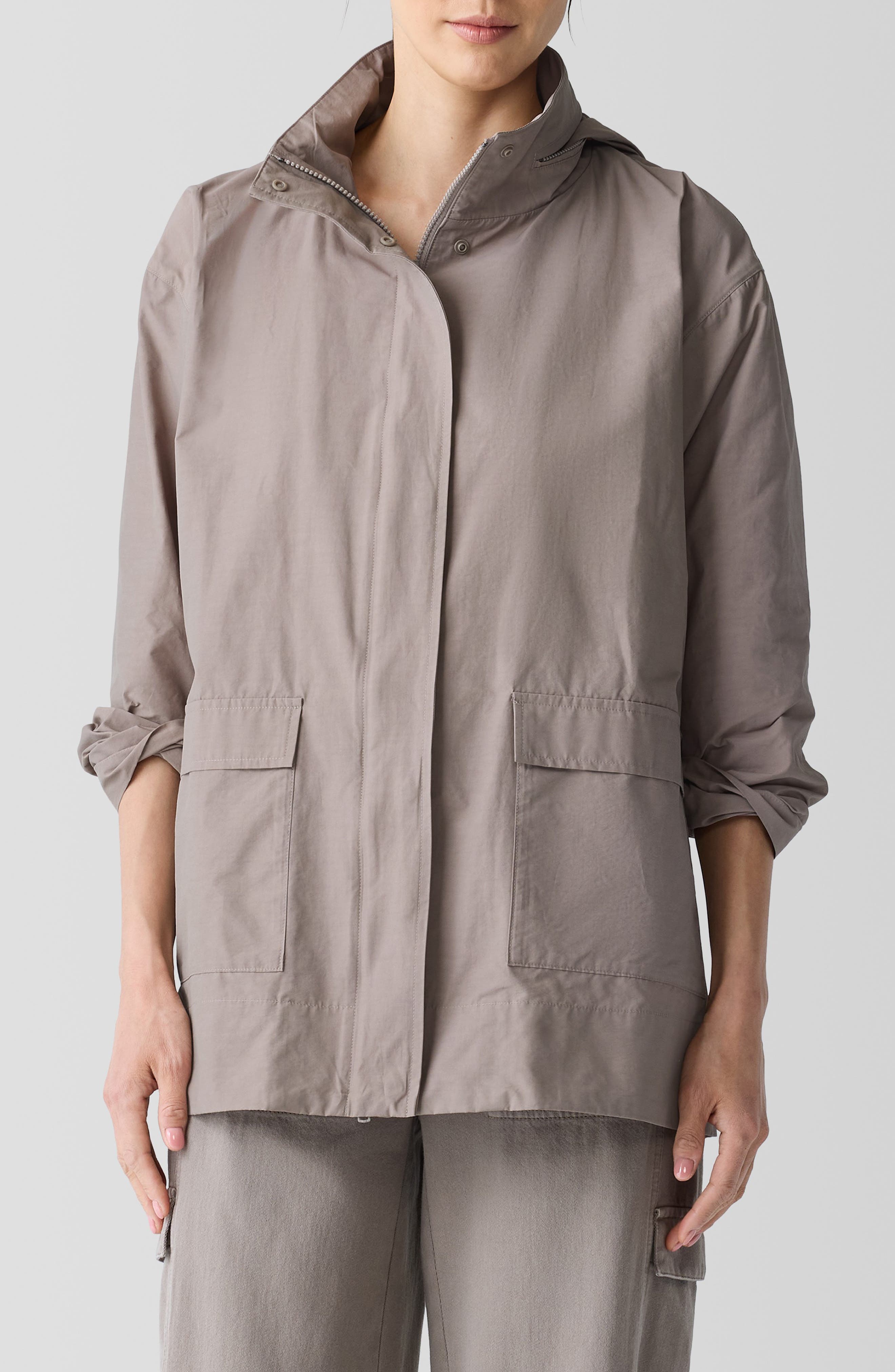 Eileen Fisher Stand Collar Jacket