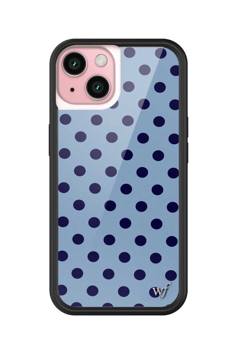 Polka Dot | Blue and Navy Blue iPhone Case, Main, color, Blue
