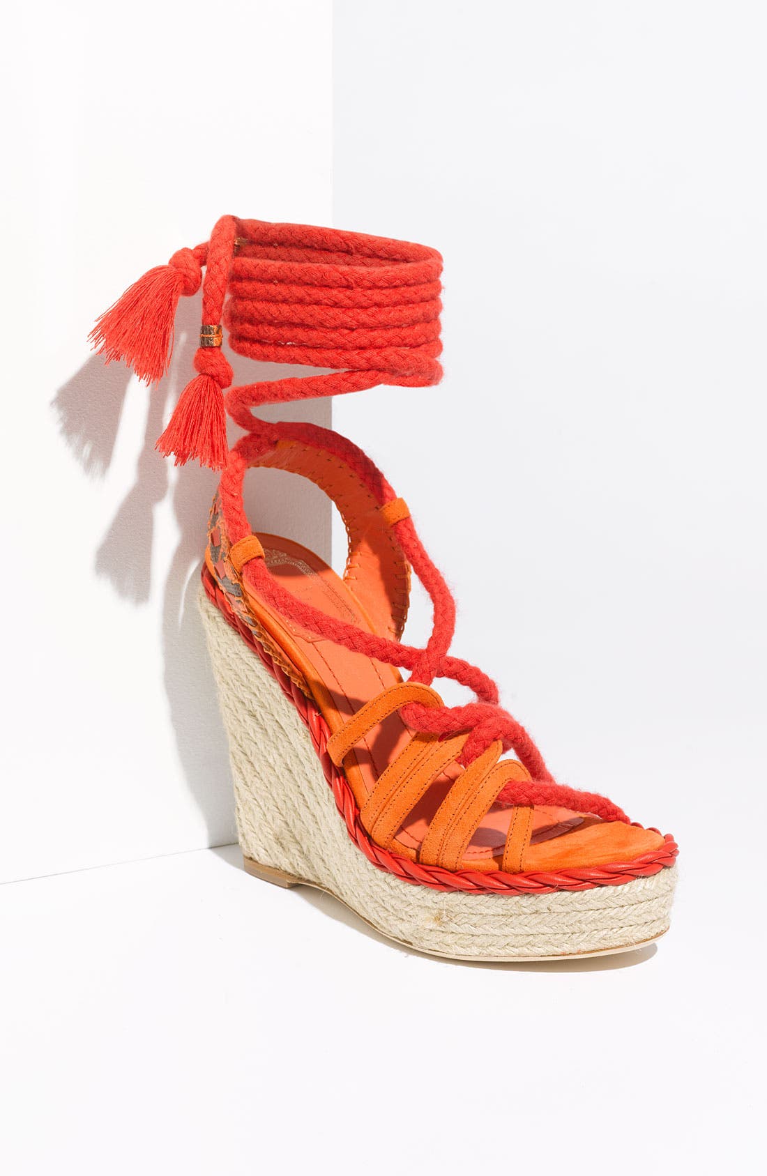 'Tahiti' Platform Wedge Sandal, Main, color, HIBISCUS