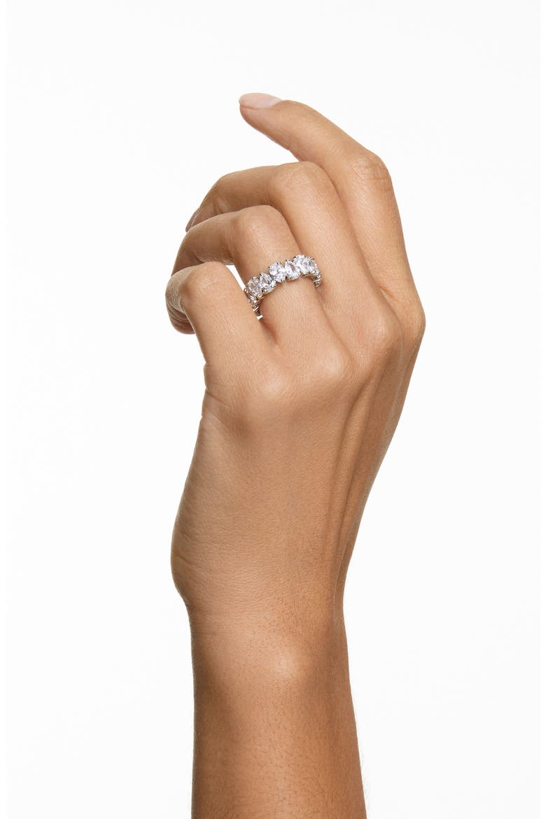 Matrix Pear Cut Crystal Eternity Ring, Alternate, color, WHITE