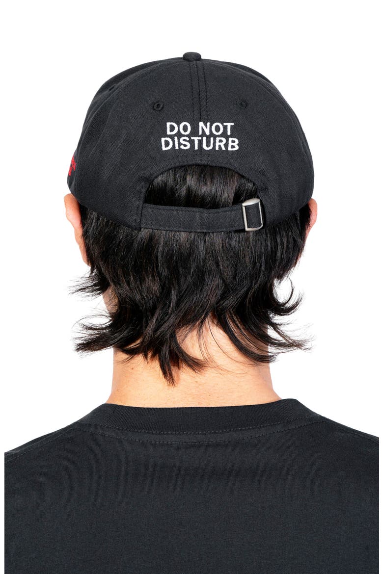 Disturb Cotton Twill Baseball Cap, Alternate, color, BLACK