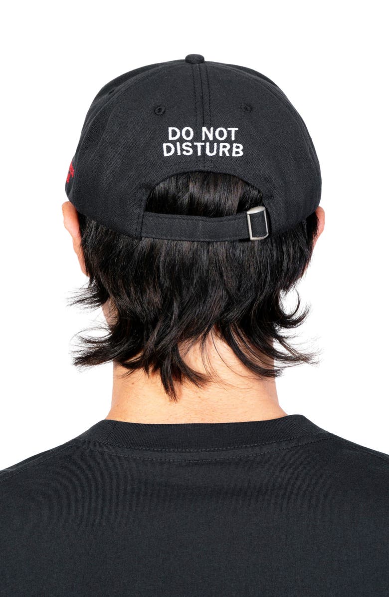 PLEASURES Disturb Cotton Twill Baseball Cap, Alternate, color, Black