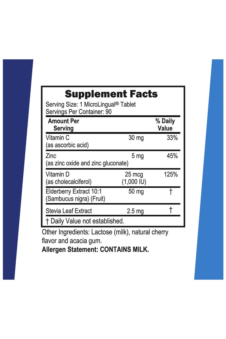 Zinc Plus Instant Dissolve Immune Support Tablets, Alternate, color, White