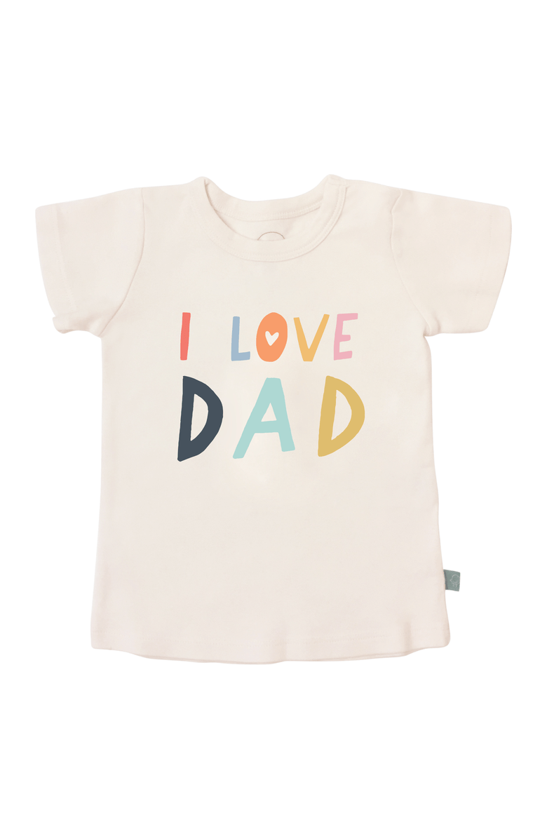 Finn + Emma Organic Graphic Tee | Love Dad, Main, color, Off White