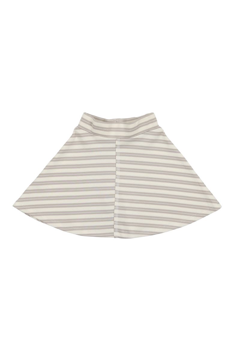 Kids' Stripe Cotton Blend Skirt, Main, color, GREY