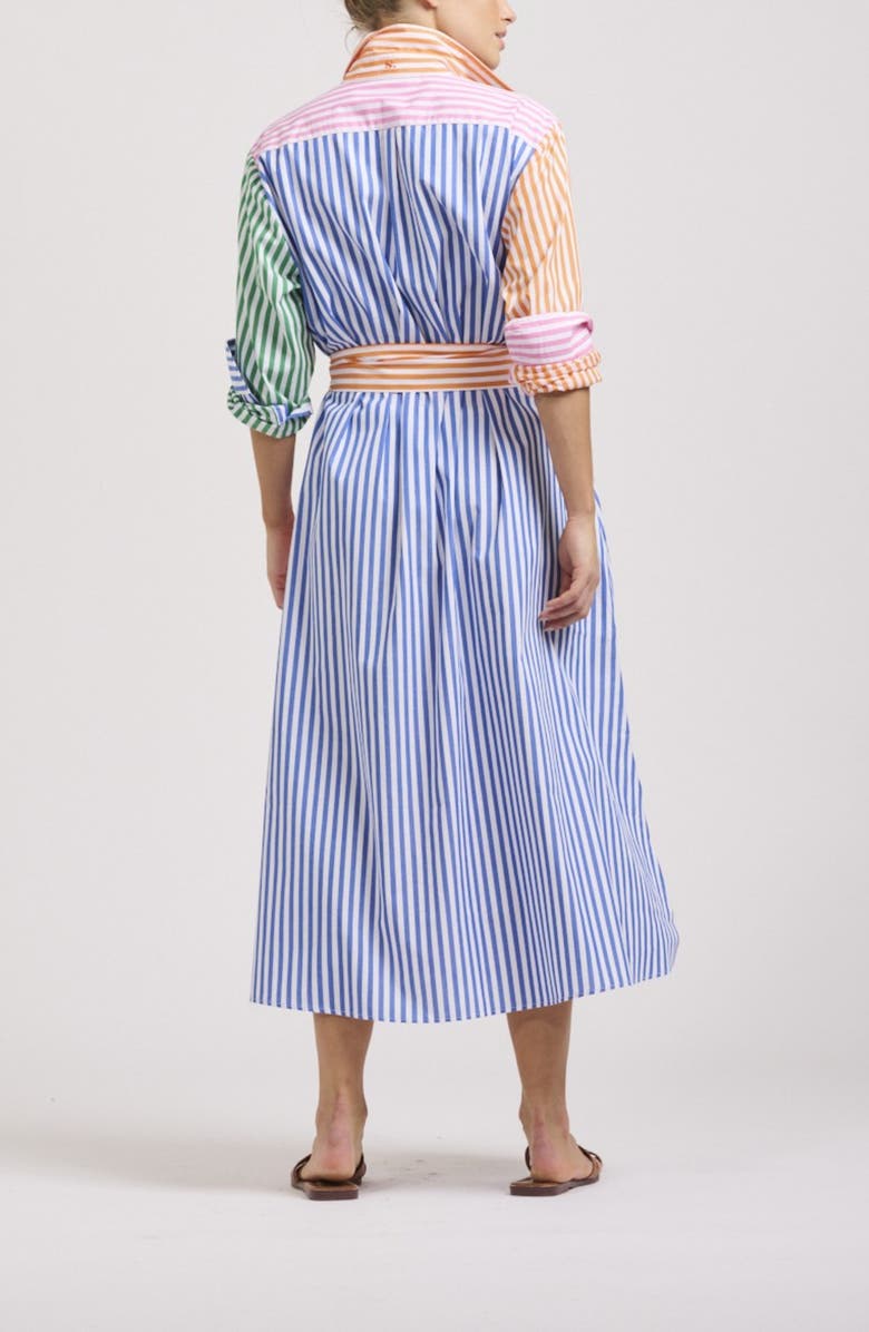 SHIRTY Mixed Stripe Long Sleeve Shirtdress, Alternate, color, Bright Combo