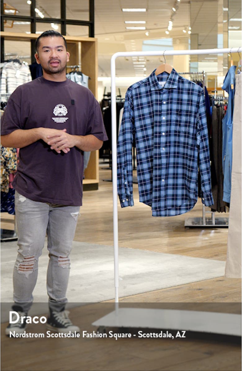 Langley Plaid Cotton Button-Up Shirt, sales video thumbnail